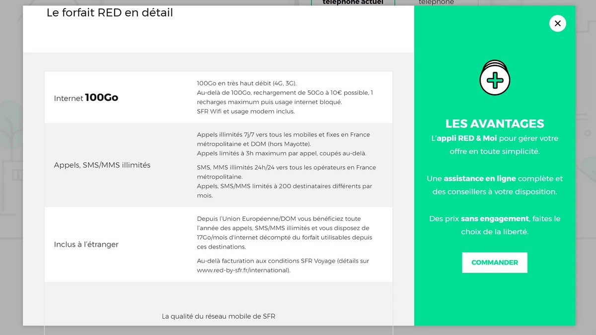 Forfait RED 100 Go
