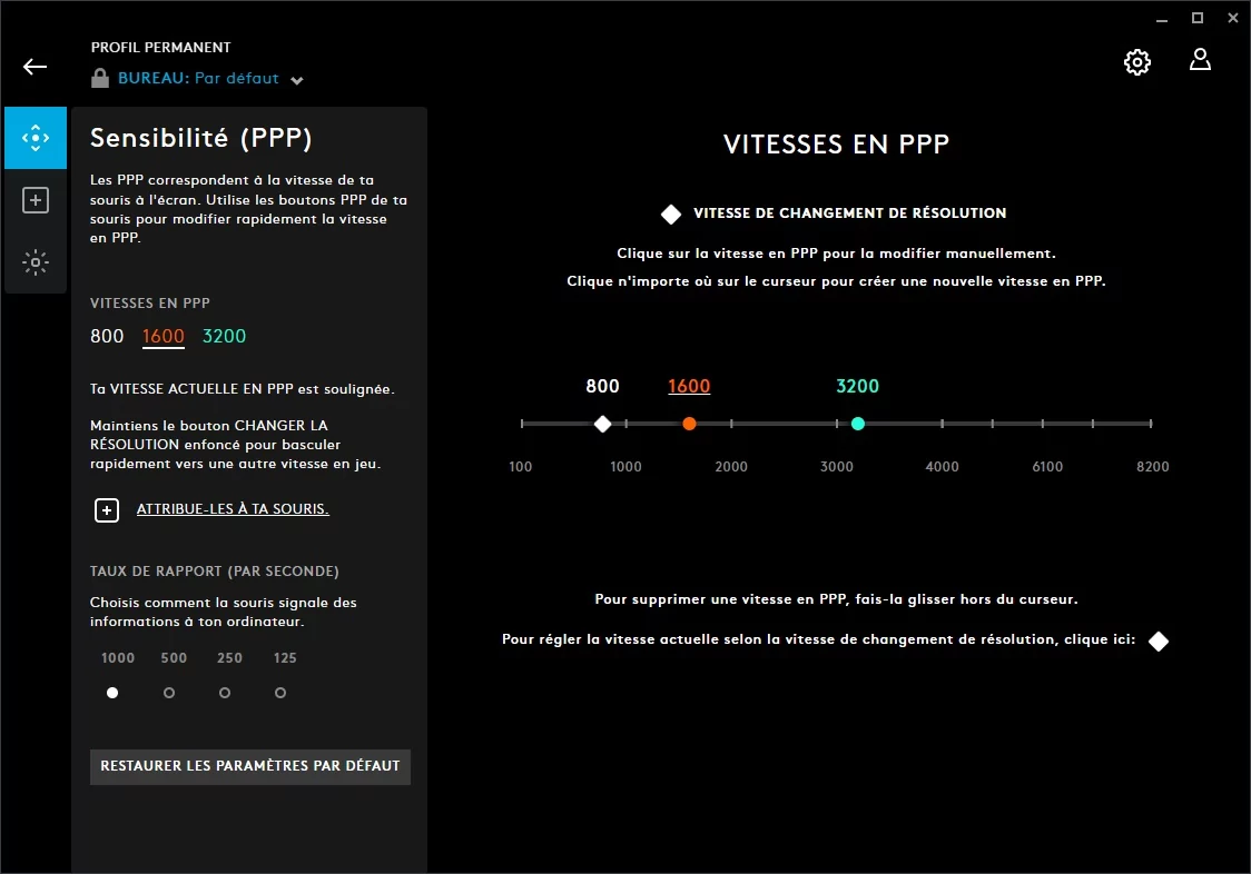 Test Logitech G705 Lightspeed - G HUB © Matthieu Legouge