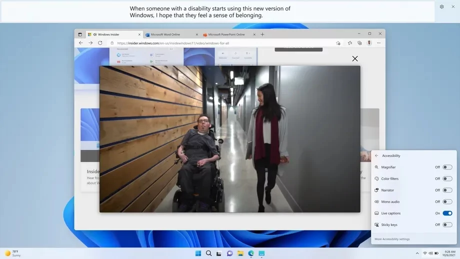 Live Captions Windows 11 22H2 © Microsoft