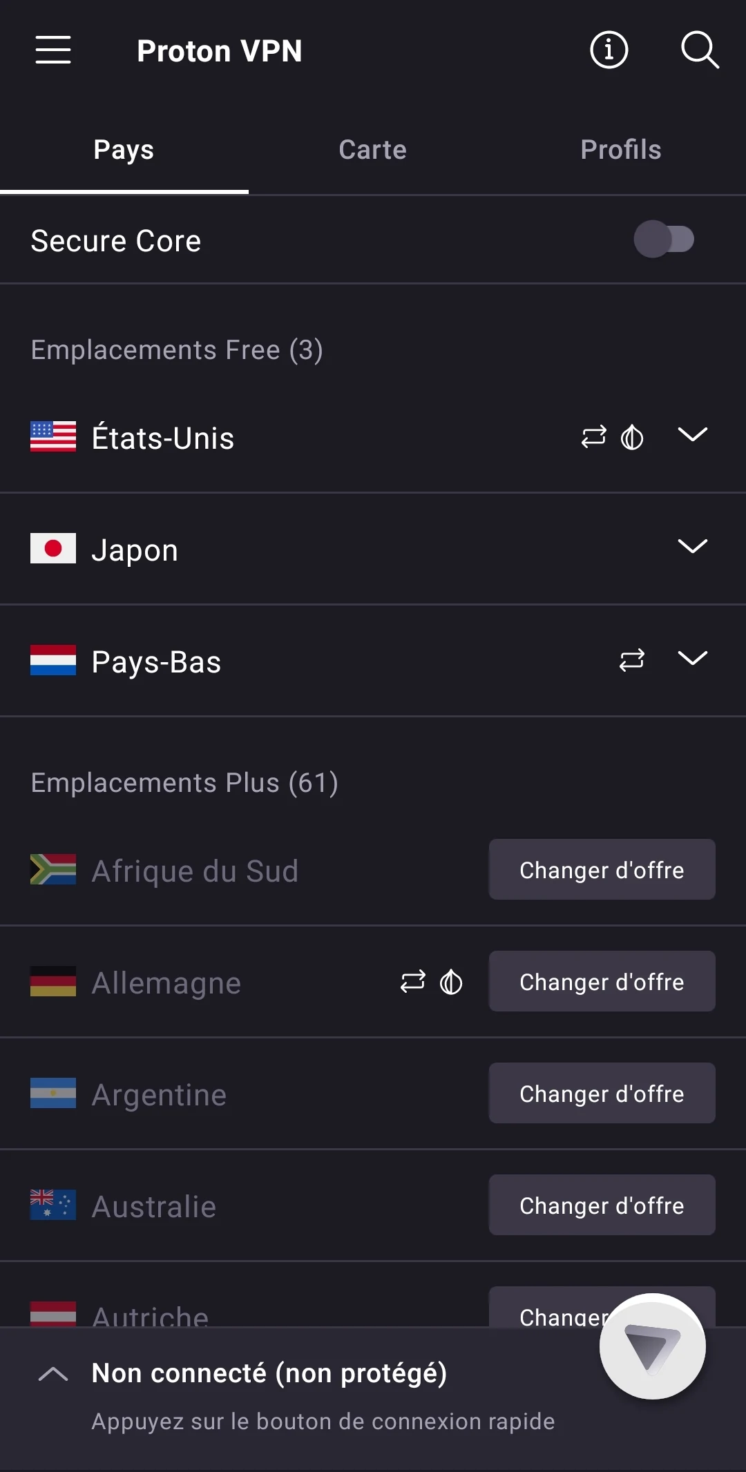 ProtonVPN android © ProtonVPN
