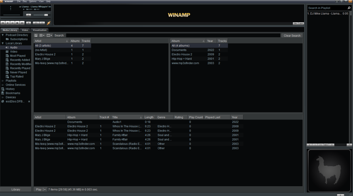 Winamp screen 2
