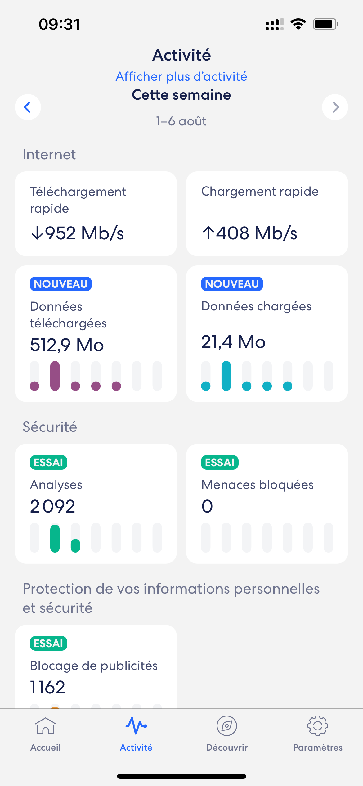 Eero Pro 6E Wi-Fi appli activité © Édouard Patout