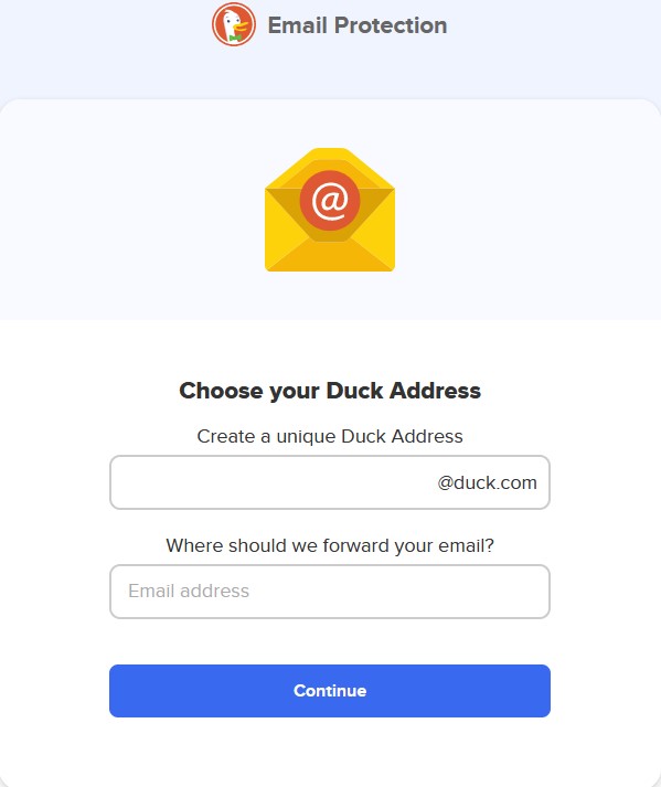 Duckduckgo  protection email © DuckDuckGo