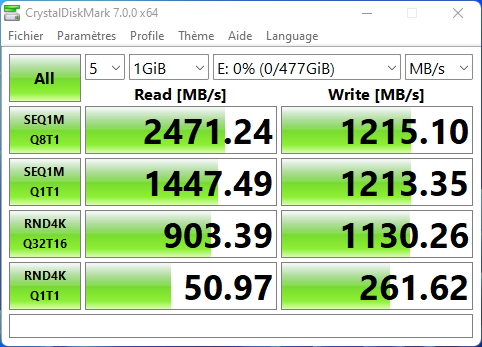 Kioxia BG5 vs SSD Valve - Steam Deck © Nerces