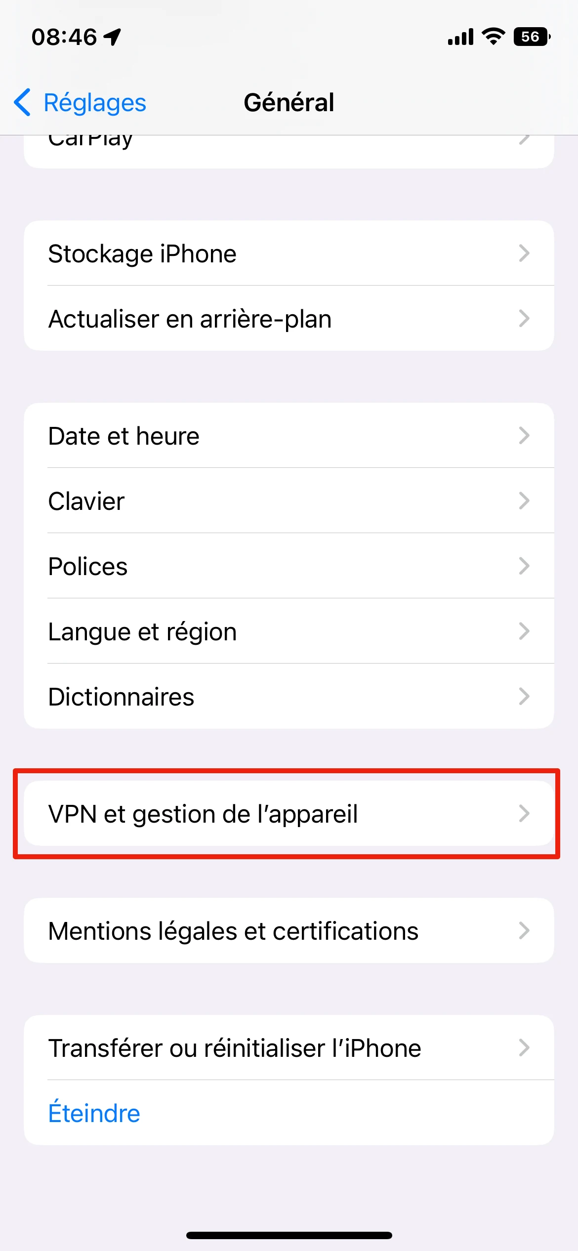 Supprimer Profil Beta iOS 16 © © Mathieu Grumiaux pour Clubic