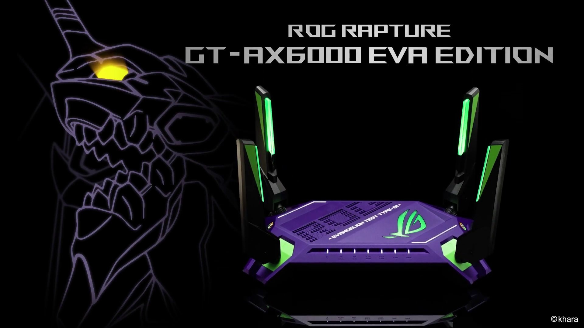 Le routeur aux couleurs d'Evangelion existe, c'est le ROG Rapture GT-AX6000 EVA Edition (et il est dispo)