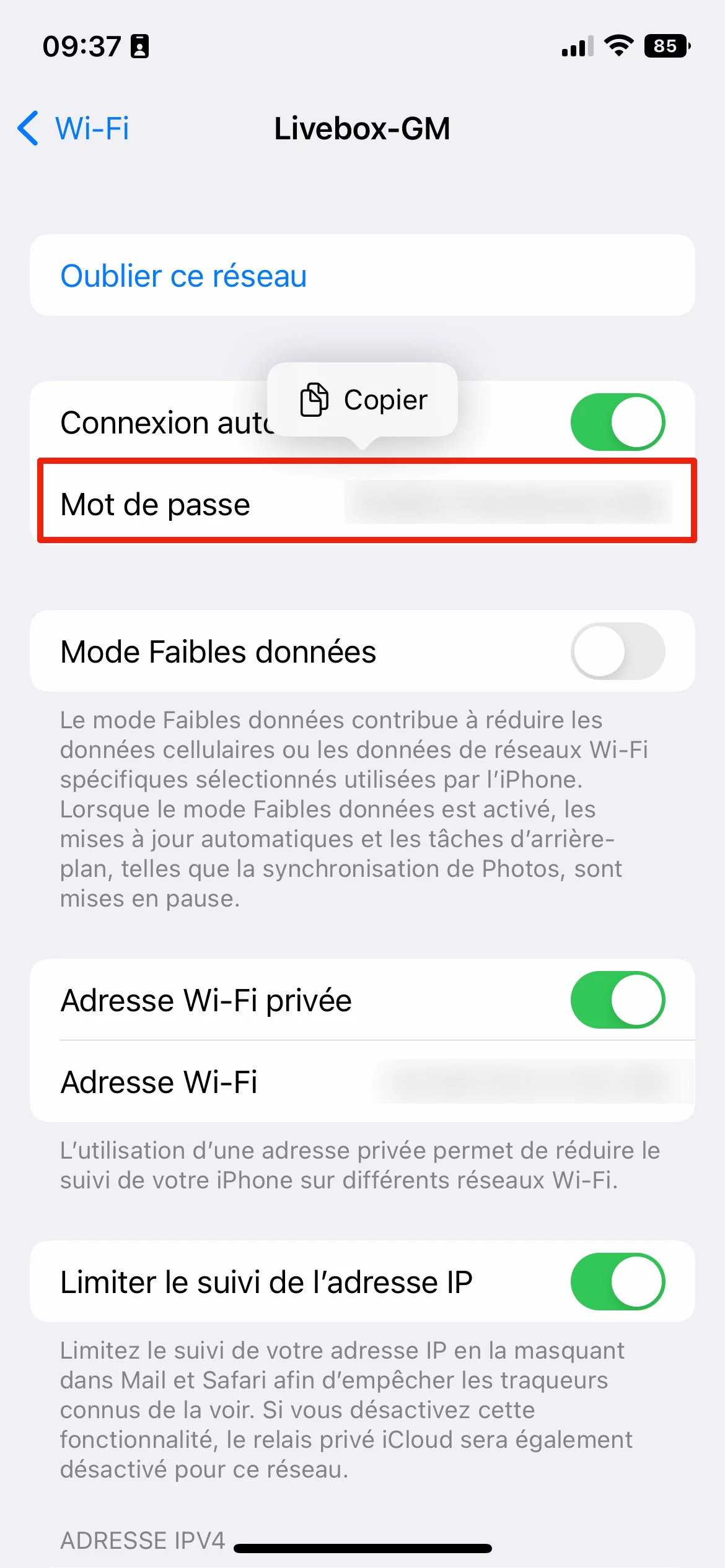 iOS 16 Mot de passe Wi-Fi © © Mathieu Grumiaux pour Clubic