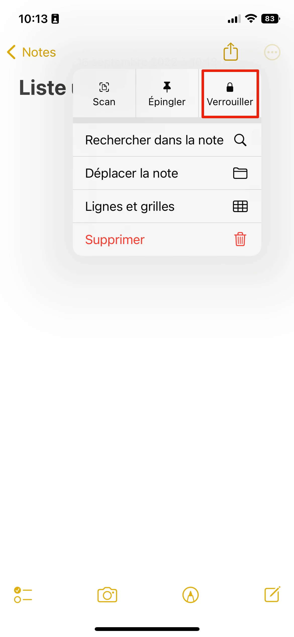 iOS 16 Notes Code Face ID © © Mathieu Grumiaux pour Clubic