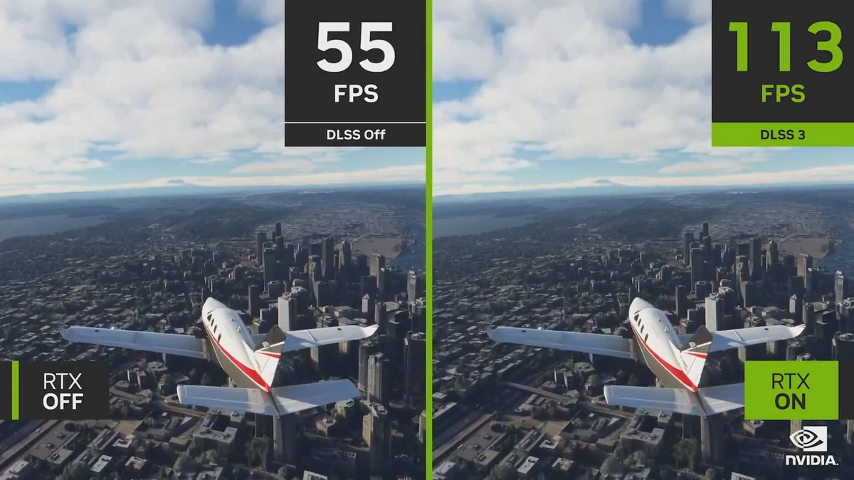 Flight Simulator DLSS 3 © NVIDIA