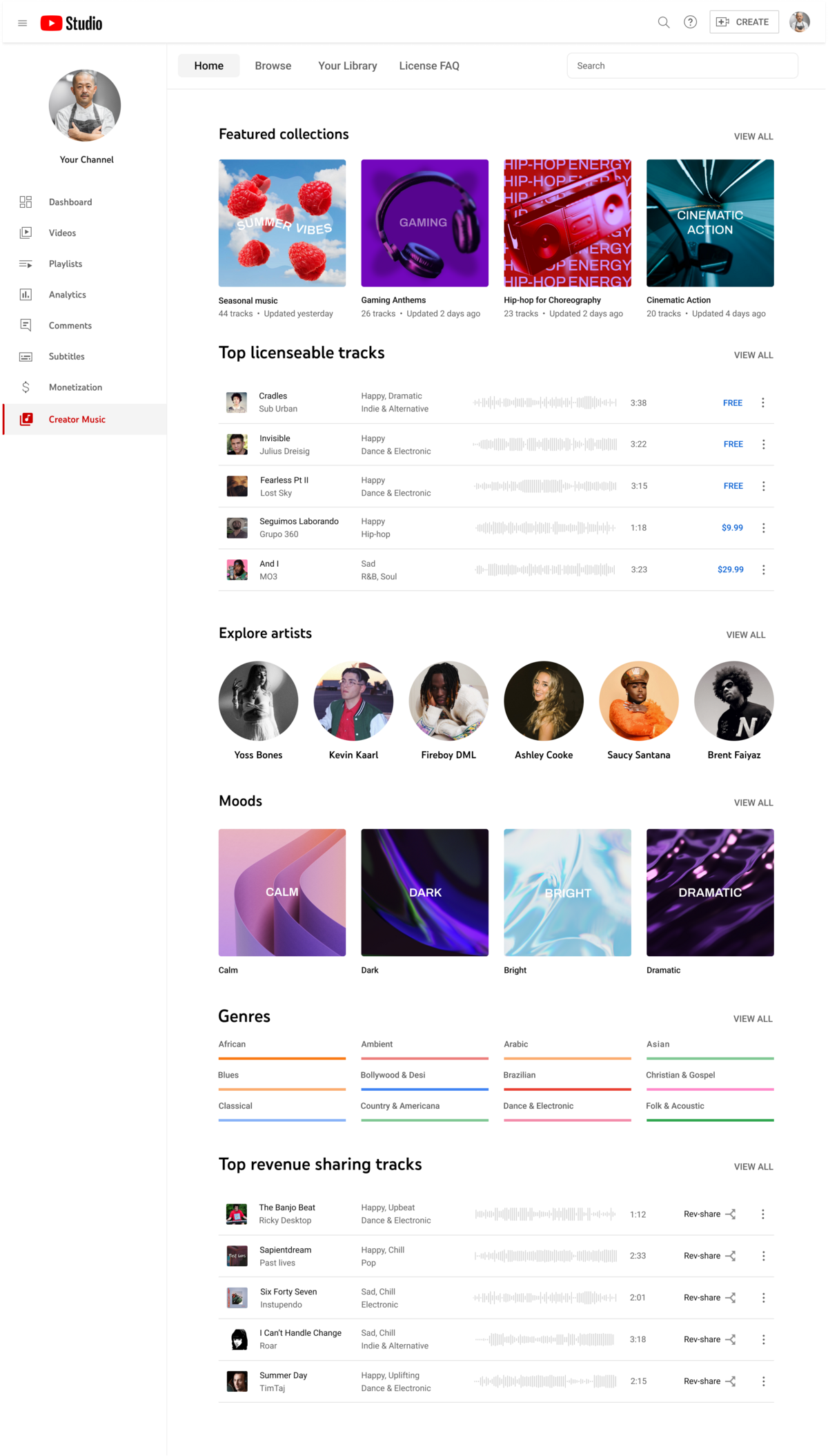 Creator Music YouTube © YouTube
