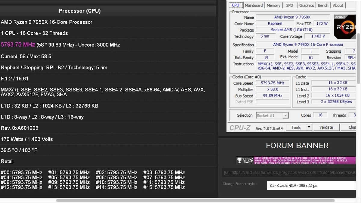 AMD Ryzen 9 7950X OC © AMD