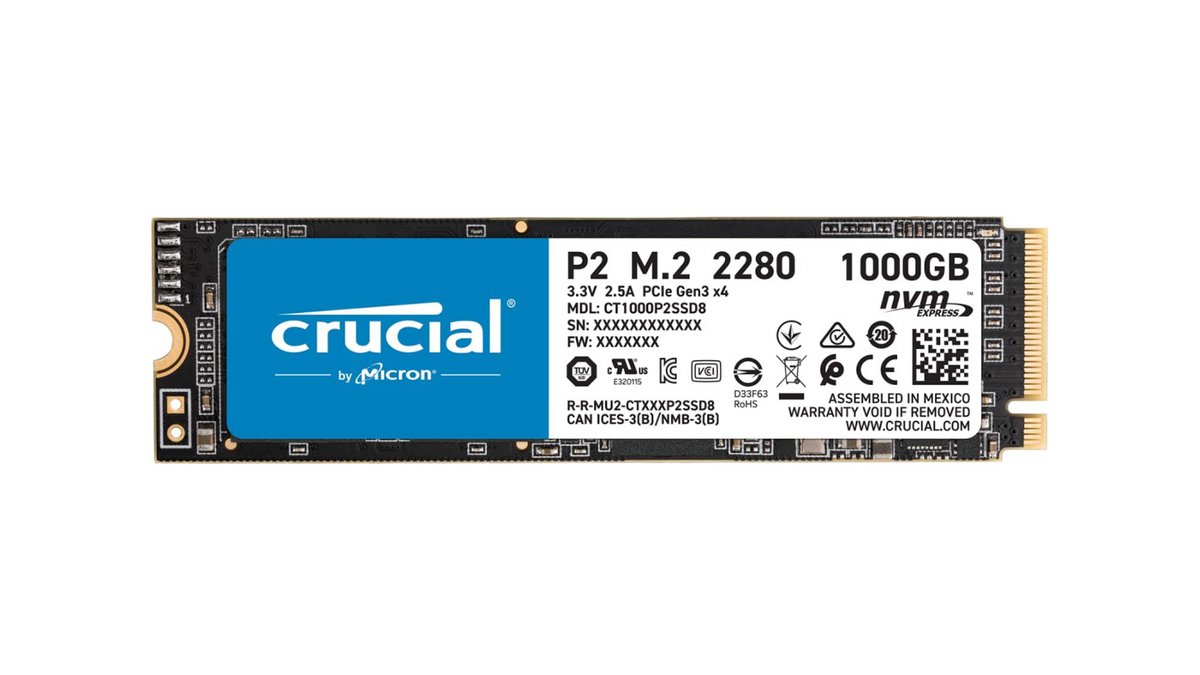 Le SSD M.2 Crucial P2 1 To