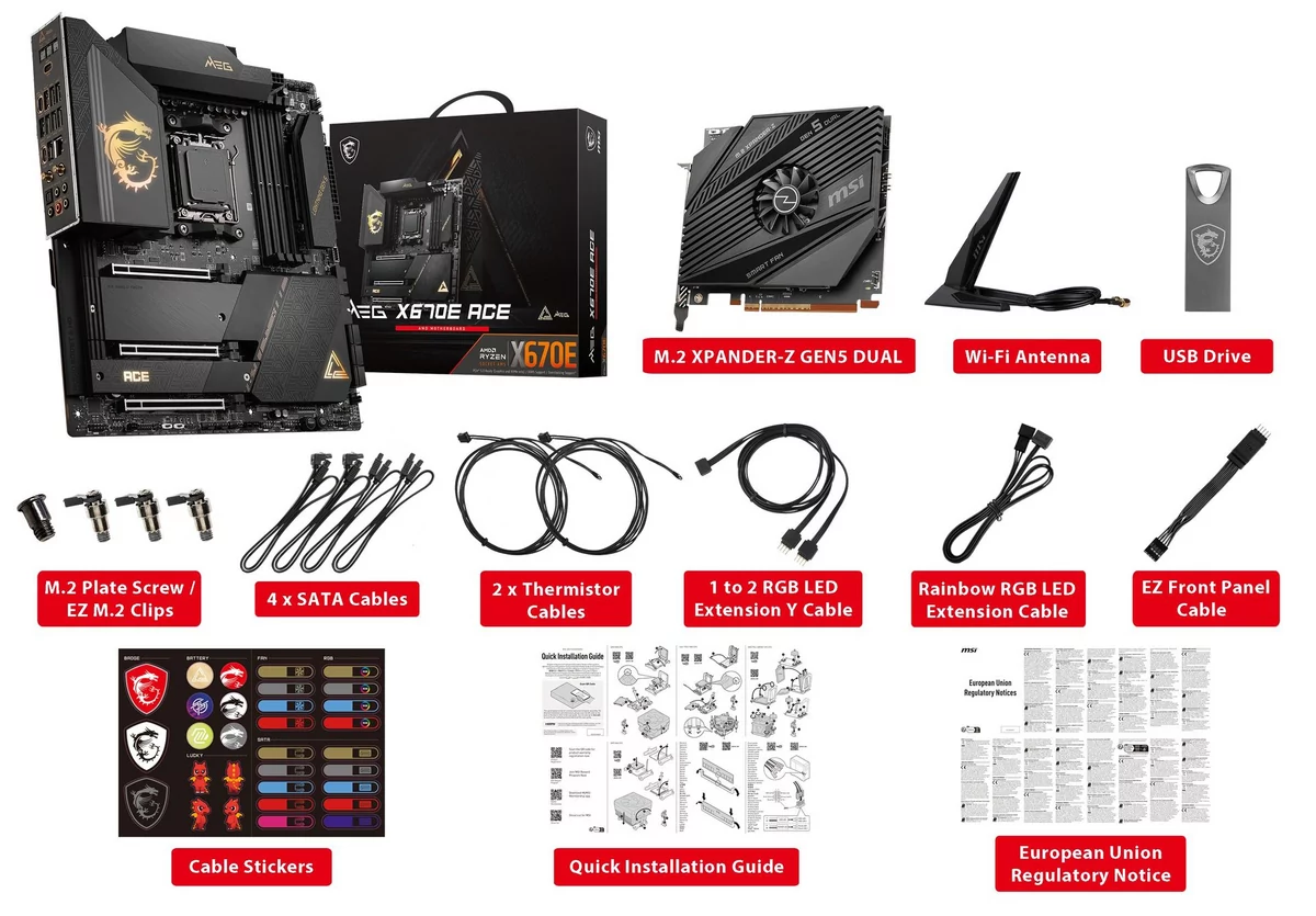 MSI MEG X670E ACE kit © MSI