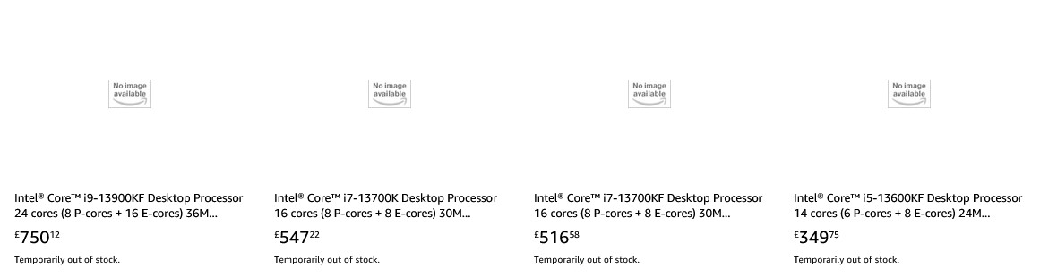 Intel Raptor Lake - Fuite de prix Amazon © TechPowerUp