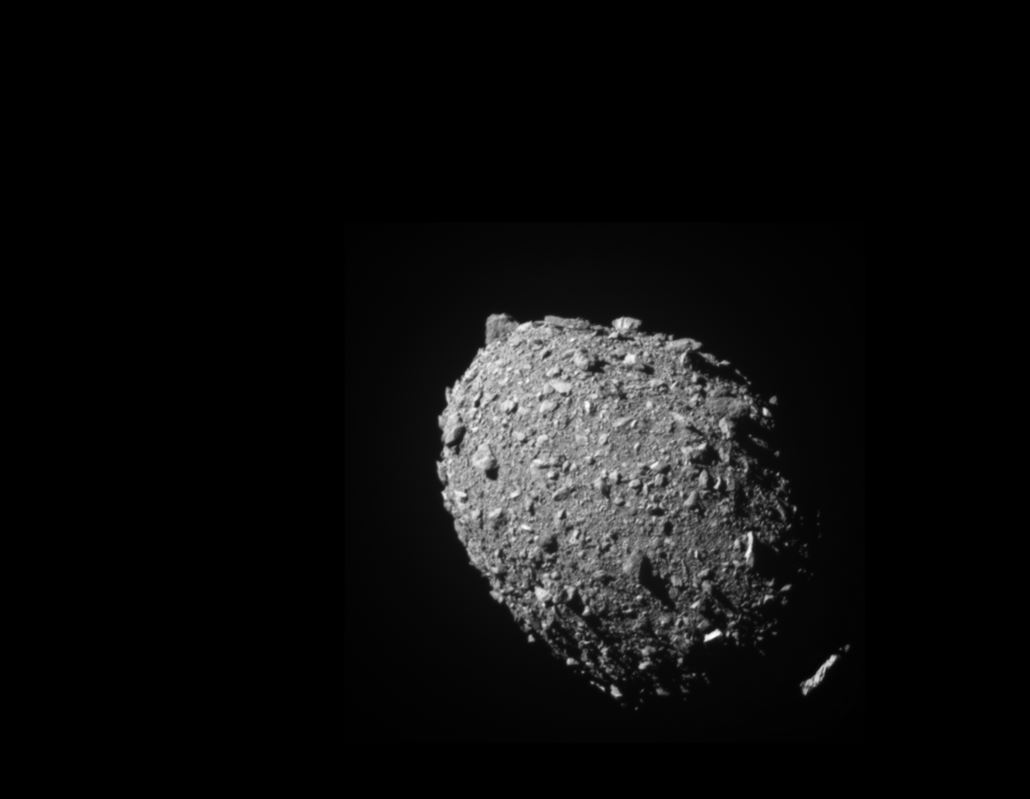Dimorphos DART impact astéroïde © NASA/Johns Hopkins APL
