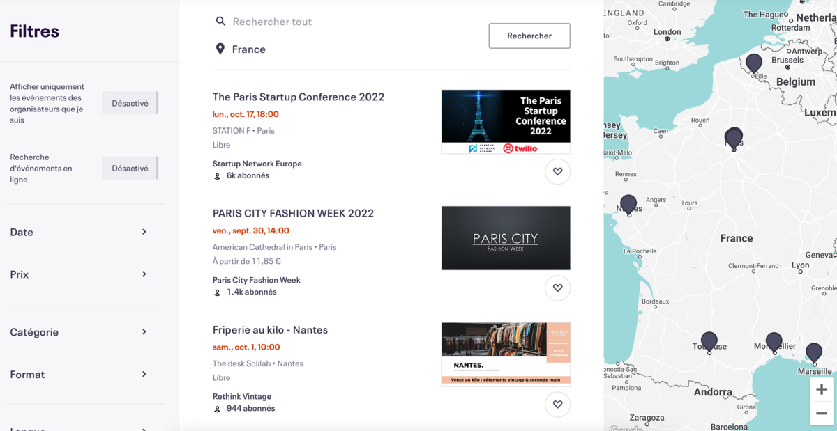Eventbrite screen 1