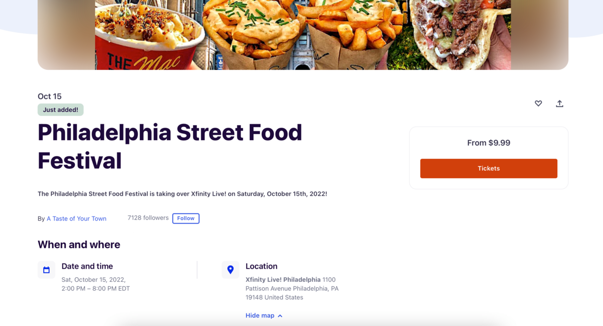 Eventbrite screen 2