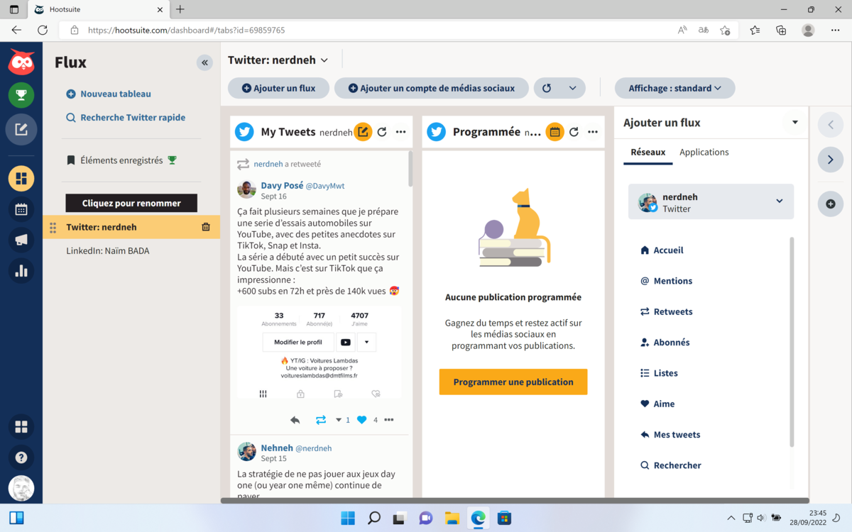 Hootsuite accueil