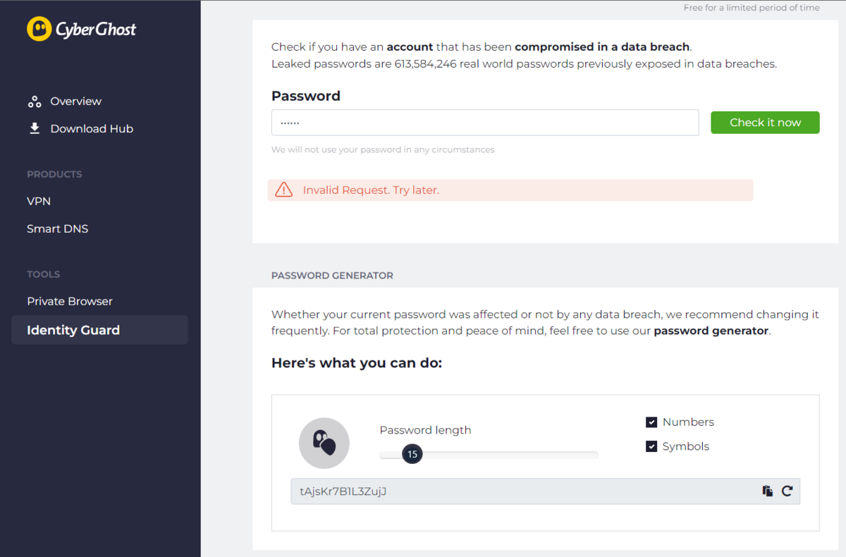 CyberGhost - Identity Guard garde un œil sur la sécurité des identifiants et mots de passe