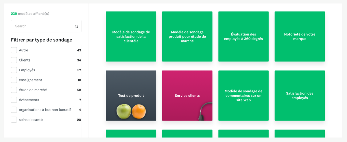 Surveymonkey screen 1