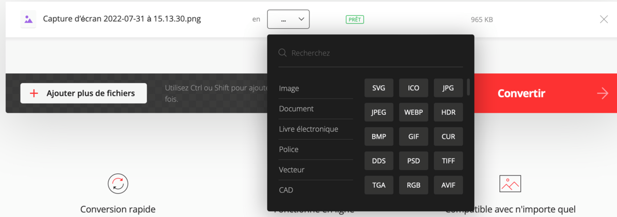 Convertio screen 1