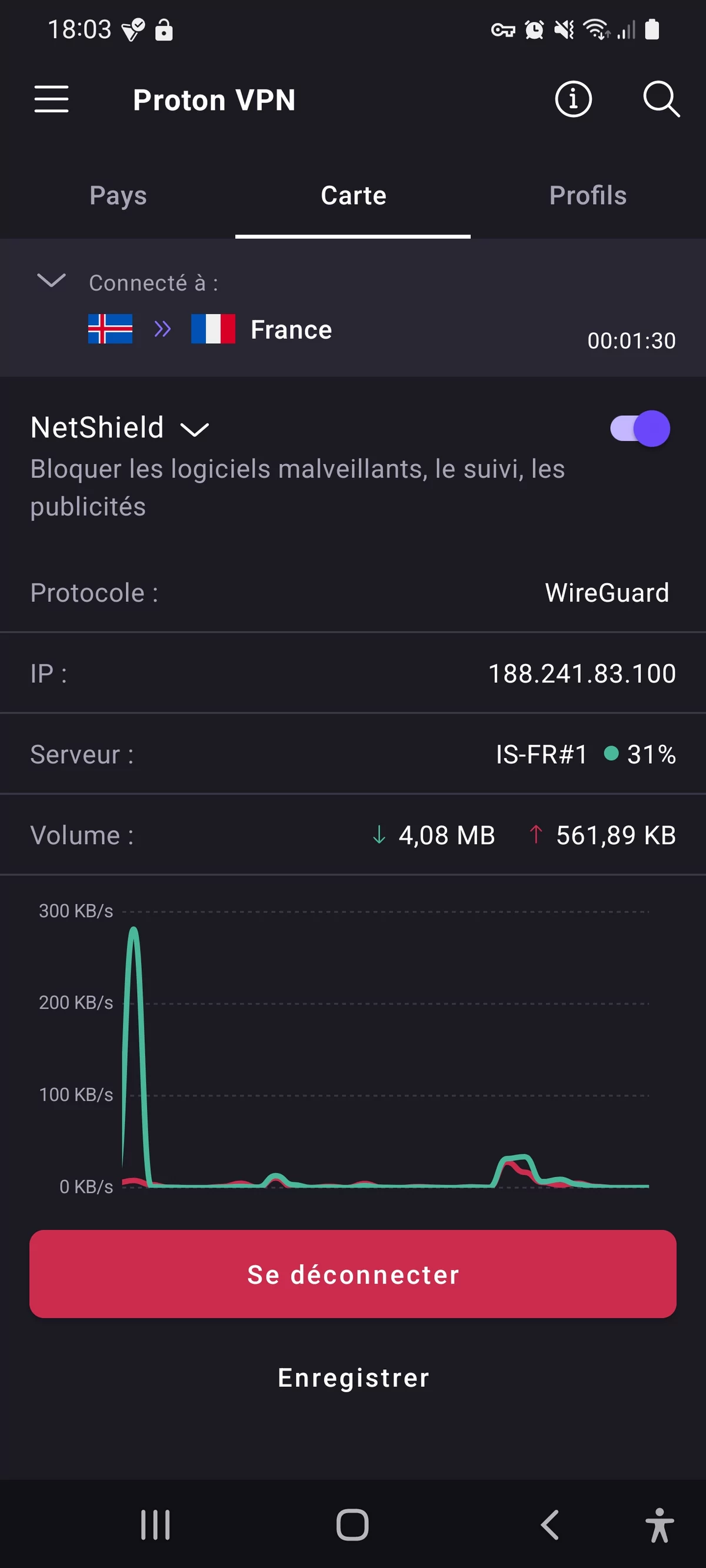 Proton VPN - Capture © clubic.com