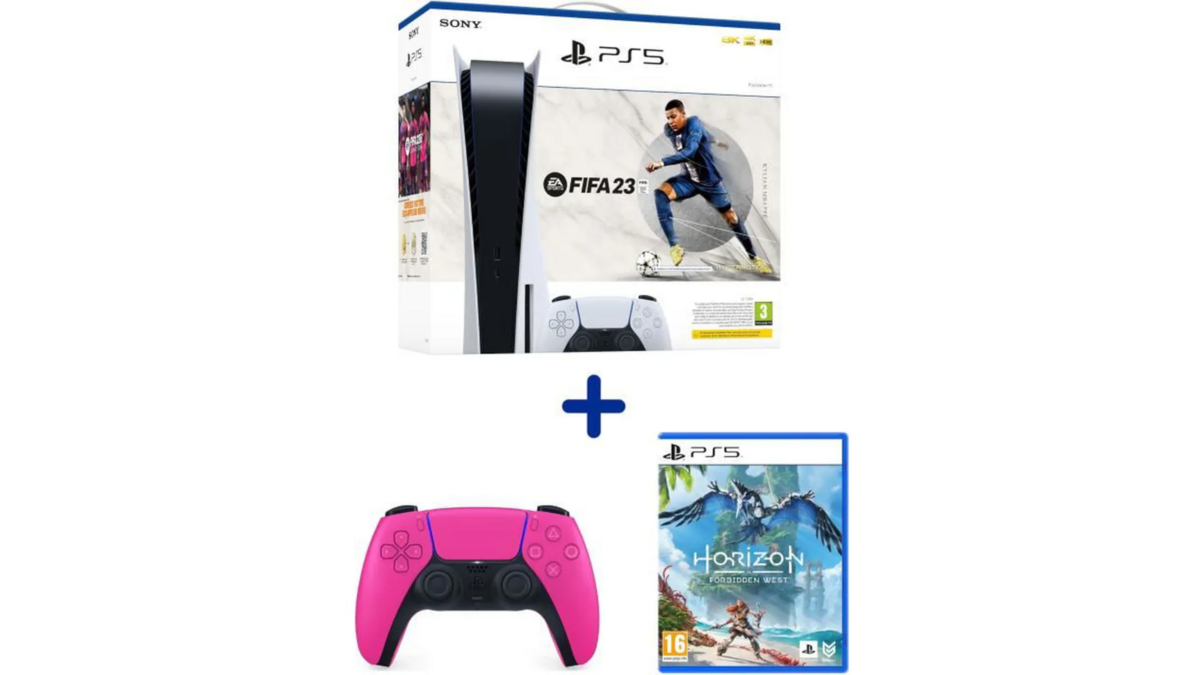 Pack PS5 + FIFA 23 + manette rose + Horizon Forbidden West © Sony