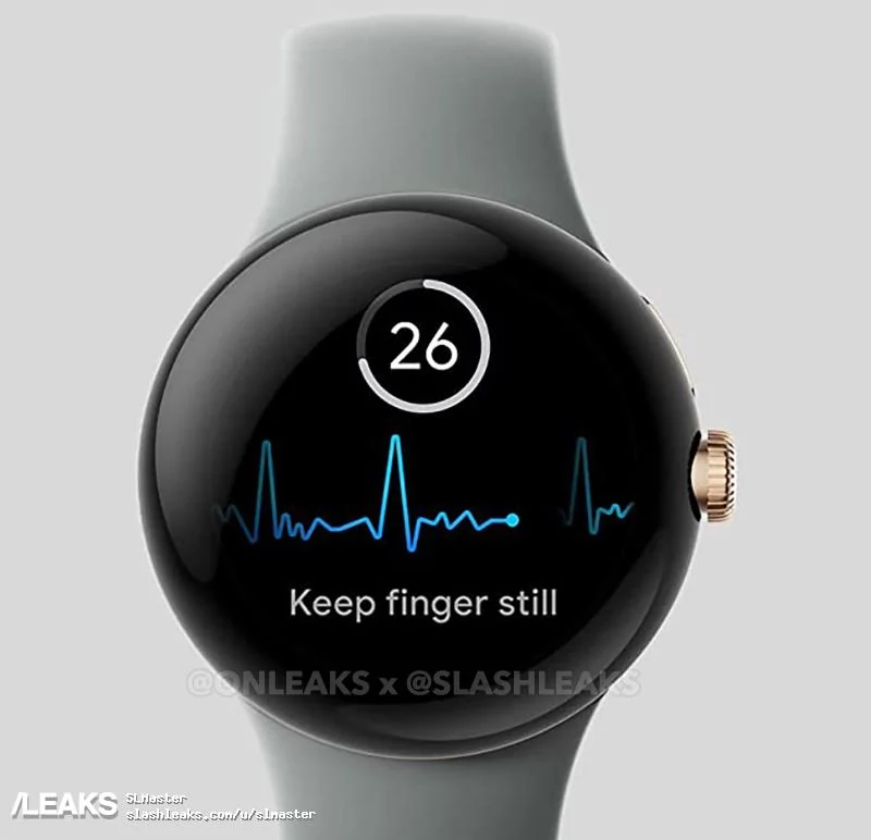 Google Pixel Watch Rythme cardiaque © © OnLeaks / Slashleaks