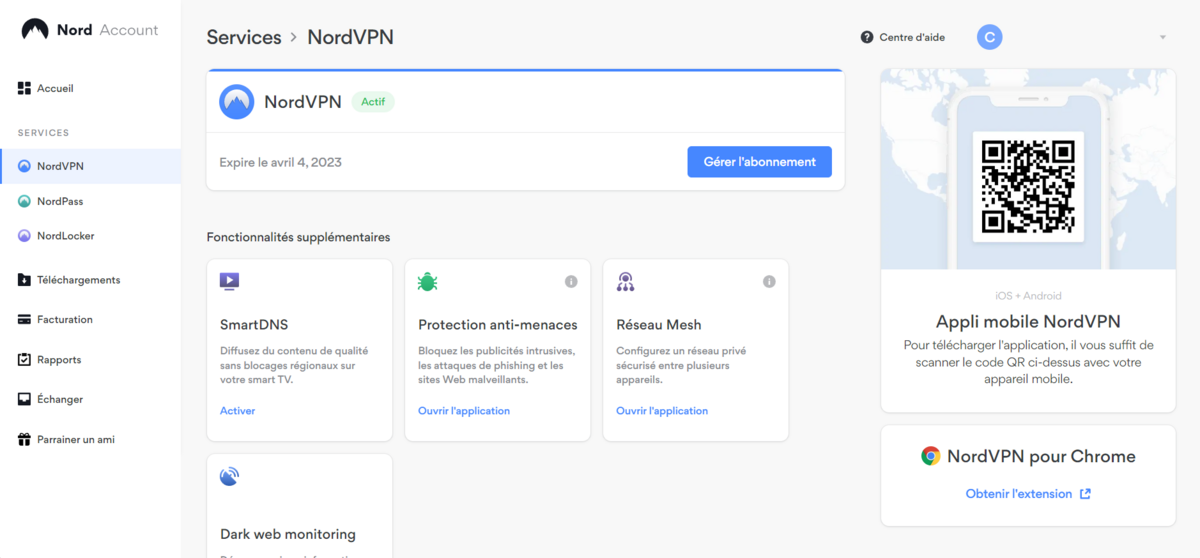 nordvpn 2022 © clubic.com