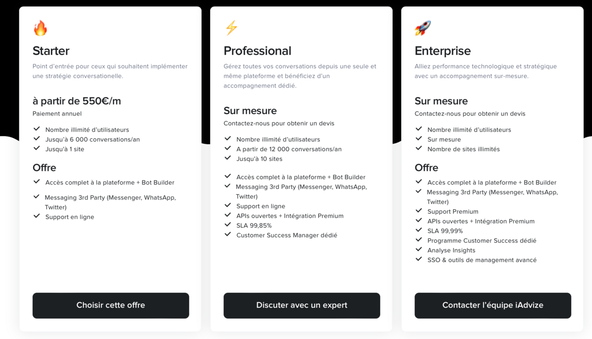 iAdvize screen 1