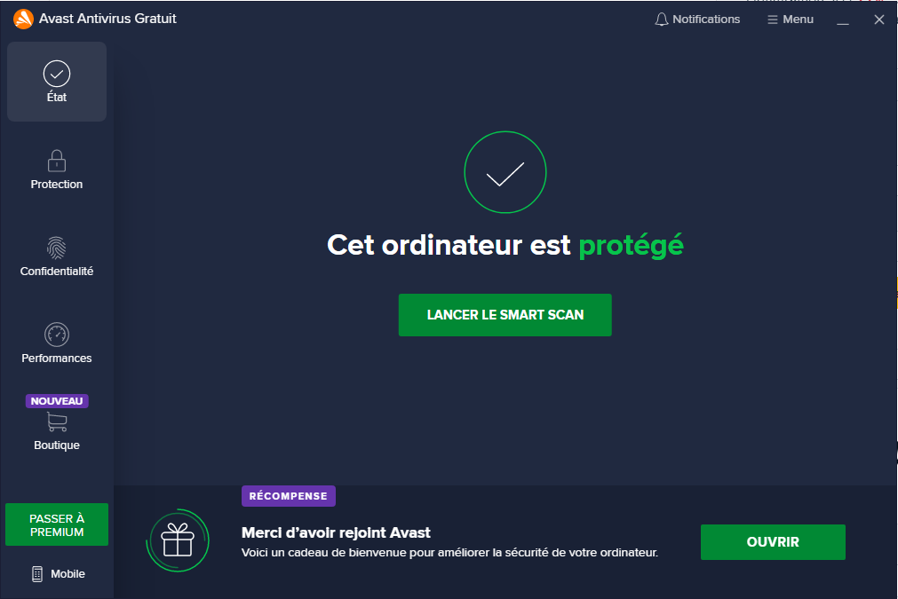 Avast Antivirus Gratuit © Avast