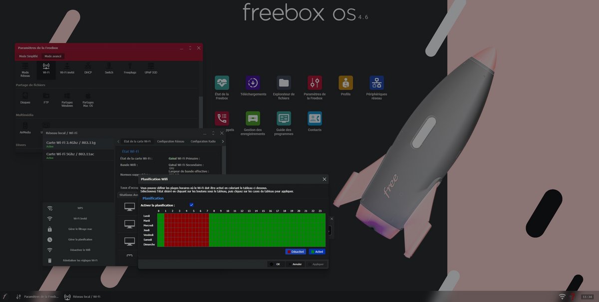 Freebox WiFi © Capture d'écran