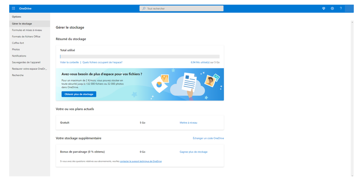 OneDrive 5Go © ©Microsoft