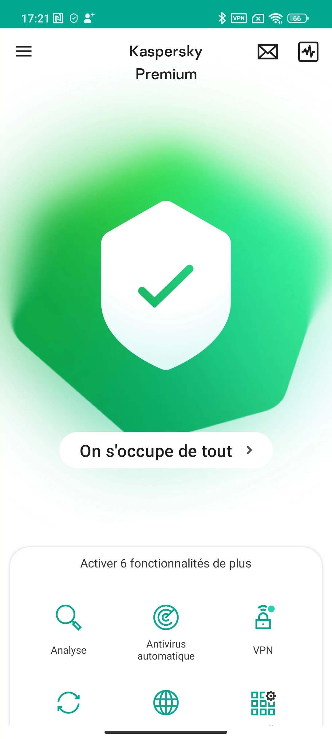 Kaspersky Premium Android © Stephane Ruscher / Clubic.com