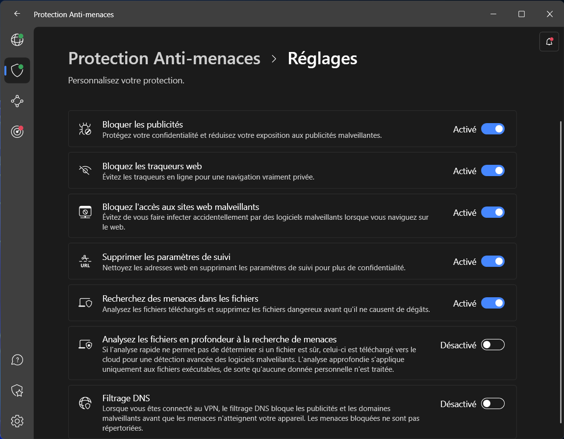 nordvpn protection anti menaces © clubic.com
