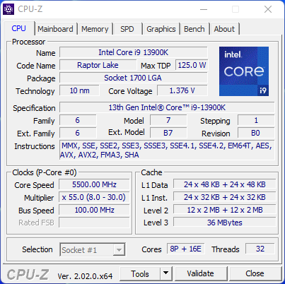 Memory PC Gaming PC de Mise à Niveau Intel Core i9 13900K 24x 5.8