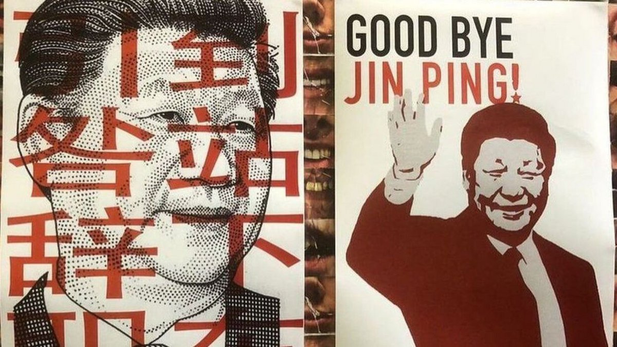 Bannière anti Xi Jinping © © CitizenDaily CN