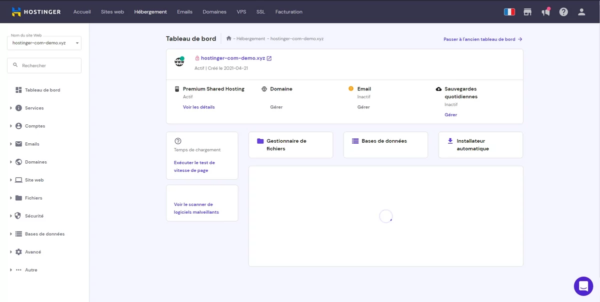 Hostinger hPanel © Hostinger