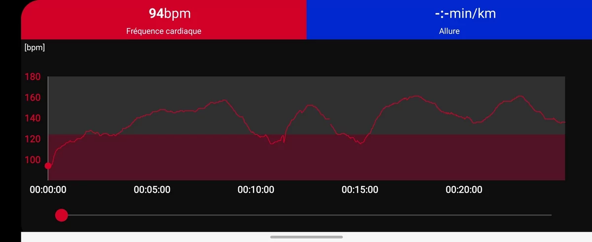 Pixel Watch - Courbe cardio Polar © Johan Gautreau