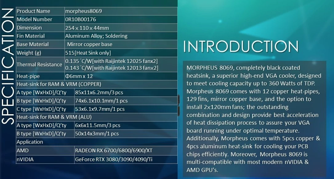 Raijintek Morpheus 8069 © Raijintek