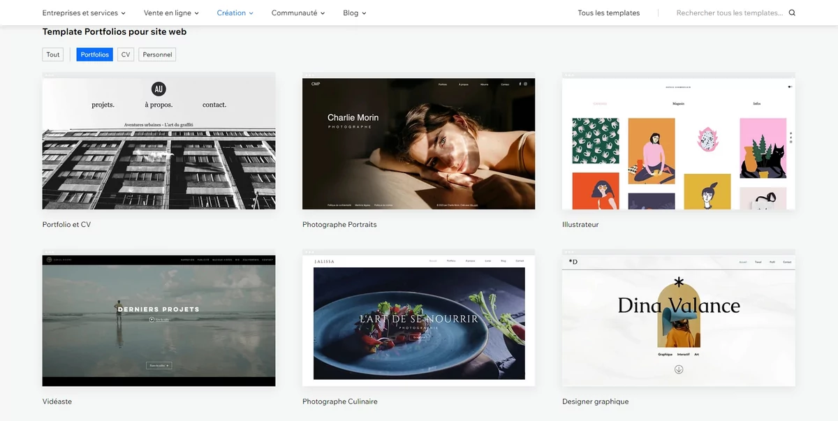 Wix templates © Wix