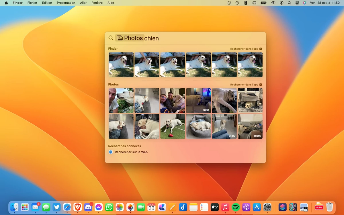 macOS Ventura Spotlight © Mathieu Grumiaux pour Clubic