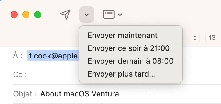 macOS Ventura Mail © Mathieu Grumiaux pour Clubic