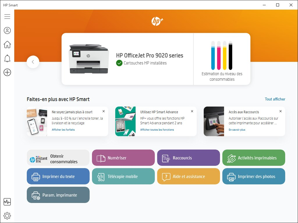 L'application HP Smart permet de contrôler ses imprimantes... HP © HP