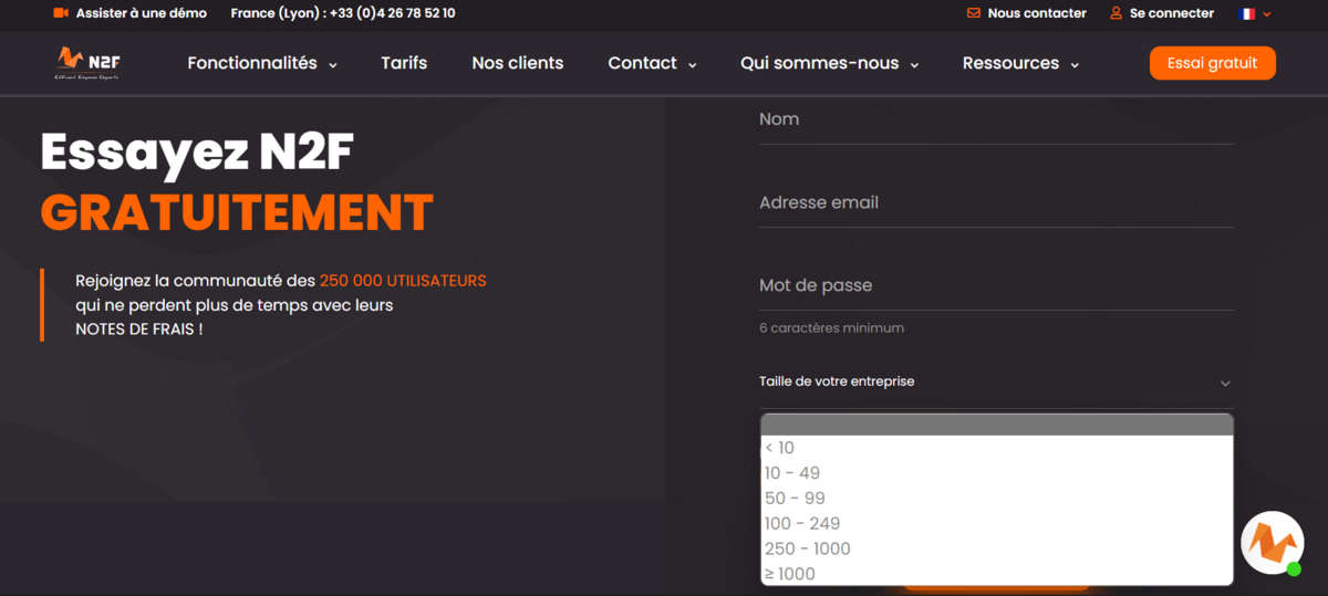 compte N2F © https://www.n2f.com/fr/note-de-frais