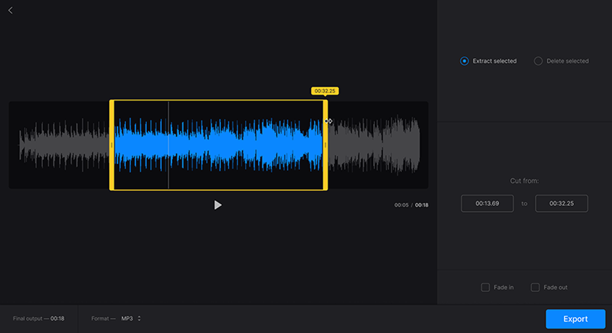 Clideo audio © Clideo