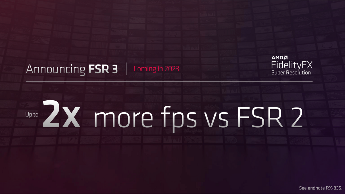 AMD Radeon RX 7000 FSR 3 © AMD