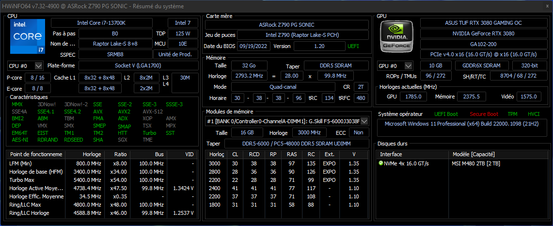 Intel Core i7-13700K Raptor Lake © Nerces