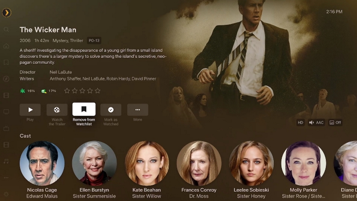 Plex : plus besoin d'aller sur IMDb pour savoir où vous avez déjà vu cet acteur