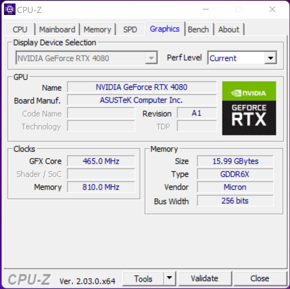ASUS TUF Gaming RTX 4080 16GB OC Edition © Nerces